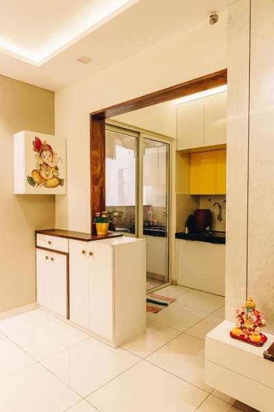 Kitchen, Storage, Prayer Room, Home Decor, Flooring Designs by Interior Designer Himanshu Rathore Rathore, Bhopal | Kolo