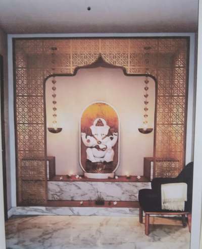 Prayer Room, Storage Designs by Contractor Sakhil Saifi, Delhi | Kolo