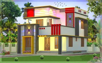 Exterior, Lighting Designs by Civil Engineer Sujith S, Alappuzha | Kolo