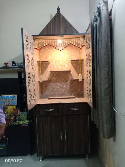 Prayer Room, Storage, Lighting Designs by Interior Designer Nexon interior, Delhi | Kolo