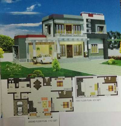 Exterior, Plans Designs by Contractor Bala krishnan, Pathanamthitta | Kolo