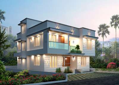 Exterior, Lighting Designs by Architect Amal  Babu K R , Ernakulam | Kolo