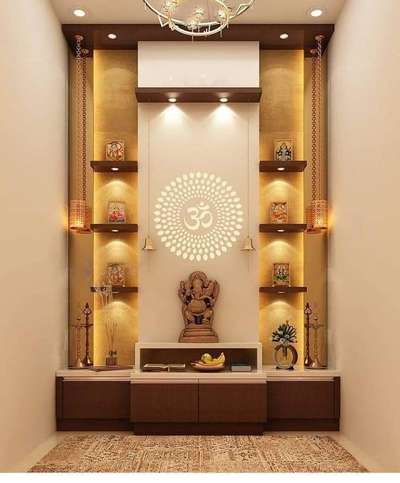 Lighting, Prayer Room, Storage Designs by Carpenter Kerala Carpenters  Work , Ernakulam | Kolo