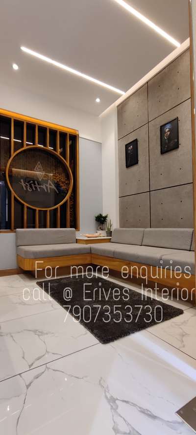 Ceiling, Lighting, Living, Furniture, Wall Designs by Interior Designer Erives  interiors, Thrissur | Kolo