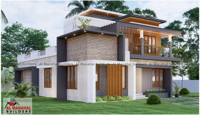 Exterior Designs by Civil Engineer AL Manahal Builders and Developers, Thiruvananthapuram | Kolo