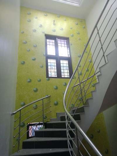 Staircase, Wall Designs by Painting Works Santheesh Attingal, Thiruvananthapuram | Kolo