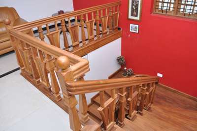Staircase Designs by Carpenter Unnikrishnan Kizhakkootte, Thrissur | Kolo