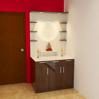 Lighting, Prayer Room, Storage Designs by 3D & CAD Lockhart Interior, Gurugram | Kolo