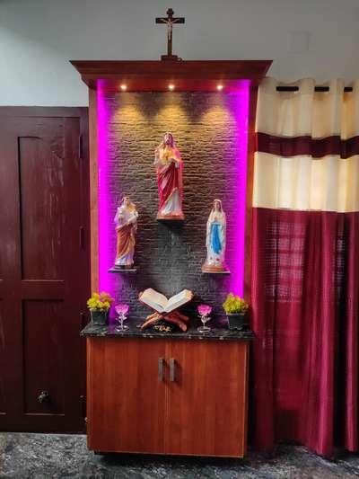 Lighting, Storage, Prayer Room Designs by Contractor BINOY VARGHESE, Thrissur | Kolo