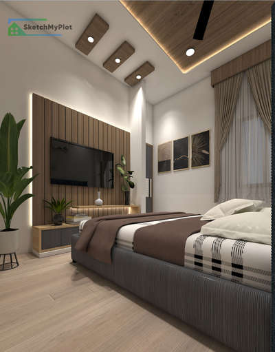 Ceiling, Furniture, Storage, Bedroom, Home Decor Designs by Civil Engineer Manisha Bedse, Indore | Kolo