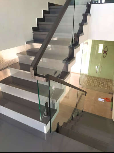 Staircase Designs by Building Supplies prince steel works   glass ralling , Indore | Kolo