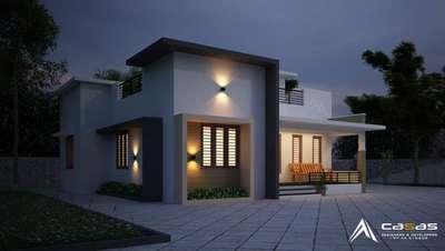 Exterior, Lighting Designs by Contractor Abhilash  MD Construction , Pathanamthitta | Kolo
