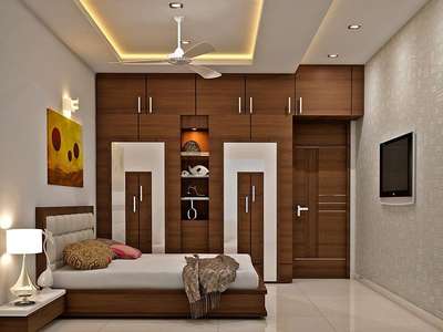 Bedroom, Furniture, Storage, Ceiling, Lighting Designs by Carpenter AA ഹിന്ദി  Carpenters, Ernakulam | Kolo