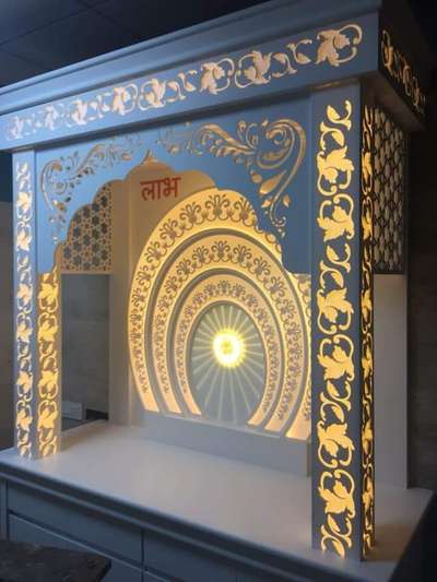 Lighting, Prayer Room, Storage Designs by Interior Designer Sheetal Kumari, Sahibzada Ajit Singh Nagar | Kolo