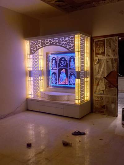 Lighting, Prayer Room, Storage Designs by Carpenter Harish  jangid, Jodhpur | Kolo