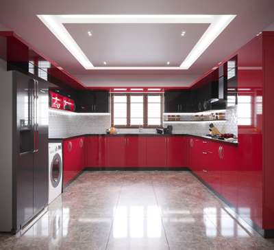 Ceiling, Kitchen, Storage Designs by Interior Designer Acseera Interiors, Ernakulam | Kolo