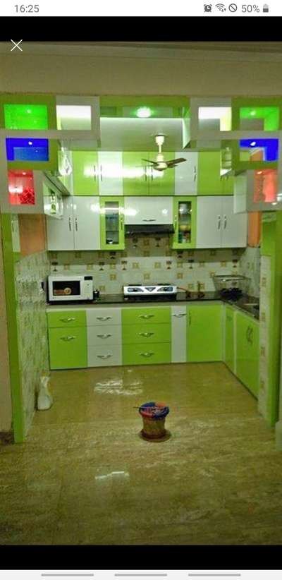 Kitchen, Lighting, Storage, Flooring Designs by Carpenter rizwan  ali, Delhi | Kolo