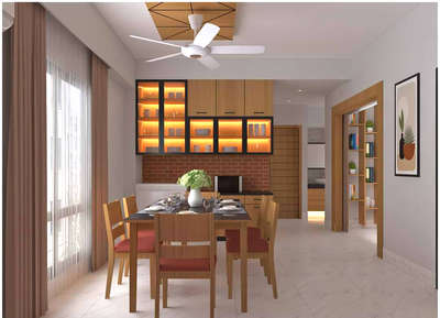 Dining, Furniture, Lighting, Storage, Table Designs by Contractor Kutub Interiors, Ghaziabad | Kolo
