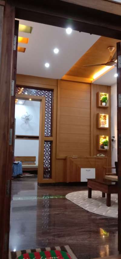 Living, Lighting, Storage, Ceiling, Table Designs by Interior Designer Ratheesh Balan, Thrissur | Kolo