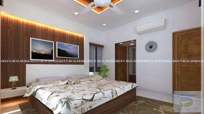 Bedroom, Ceiling, Wall Designs by Architect neena  Manuel, Kottayam | Kolo