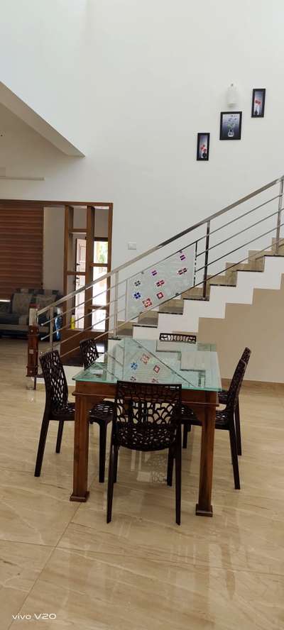 Dining, Furniture, Table, Staircase Designs by Interior Designer Sajeev Kumar Kumar, Ernakulam | Kolo