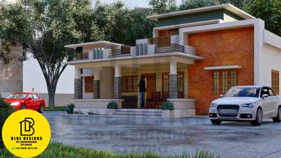 Exterior Designs by 3D & CAD BLUE DESIGNS  3D DESIGNING STUDIO , Ernakulam | Kolo