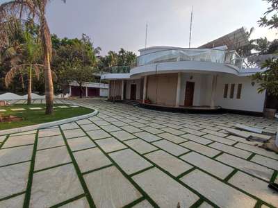 Exterior Designs by Building Supplies  salim hera pavings  and wall textures, Thrissur | Kolo