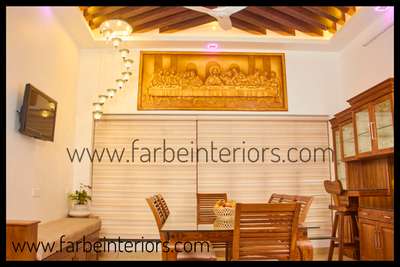 Dining, Wall, Lighting Designs by Interior Designer farbe  Interiors , Thrissur | Kolo