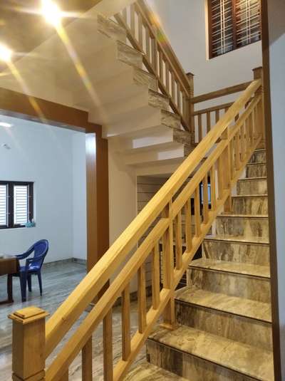 Staircase Designs by Carpenter Joby k u, Kannur | Kolo