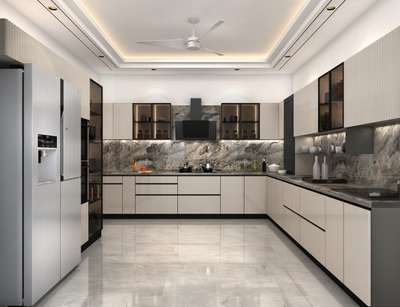 Kitchen, Lighting, Storage Designs by Interior Designer Prabhakar Kumar, Gurugram | Kolo
