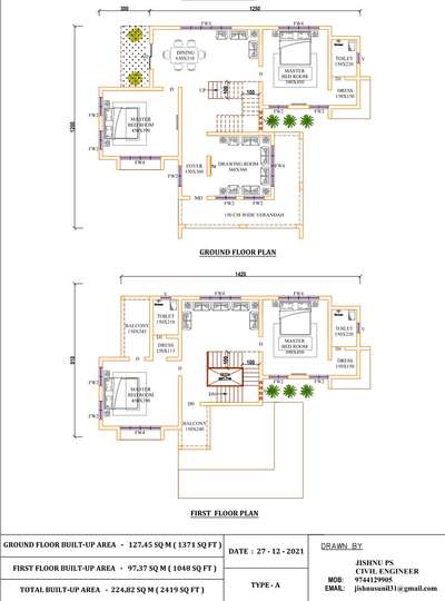 Plans Designs by Civil Engineer Jishnu ps, Malappuram | Kolo