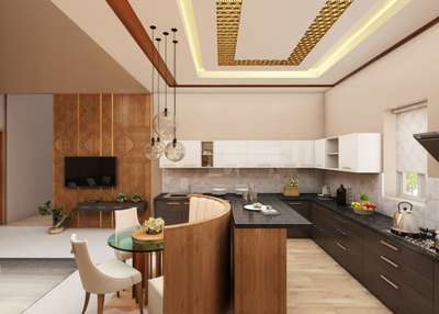 Ceiling, Kitchen, Lighting, Storage, Furniture Designs by Carpenter Arjun Ram, Jaipur | Kolo