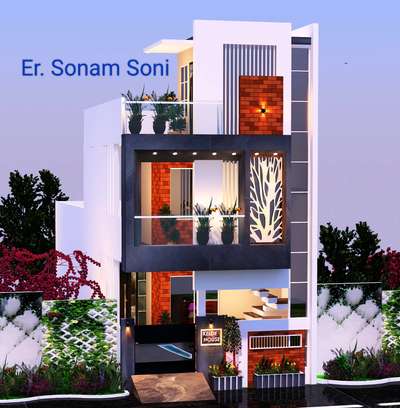 Exterior, Lighting Designs by Architect Er Sonam soni, Indore | Kolo