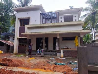 Exterior Designs by Painting Works Heart  Art , Kozhikode | Kolo