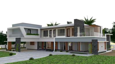 Exterior Designs by Contractor Olive Sketch And  Build , Pathanamthitta | Kolo