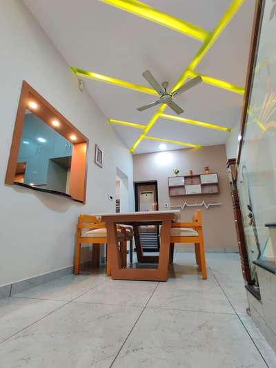 Ceiling, Lighting, Dining, Furniture, Table Designs by Architect forhapz home designers, Alappuzha | Kolo