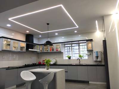 Ceiling, Home Decor, Lighting, Kitchen, Storage Designs by Interior Designer Jeli Jeli, Malappuram | Kolo