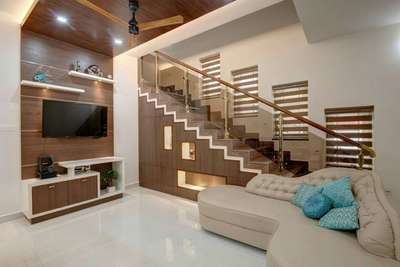 Staircase, Furniture, Lighting, Living, Storage Designs by Interior Designer സുരേന്ദ്രൻ സുരേന്ദ്രൻ, Palakkad | Kolo