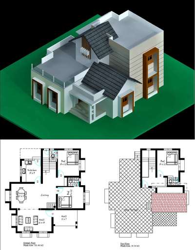 Exterior, Plans Designs by Civil Engineer SUVOTec Design, Thiruvananthapuram | Kolo