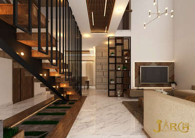 Lighting, Staircase Designs by Architect jismal Architectural Designer, Malappuram | Kolo