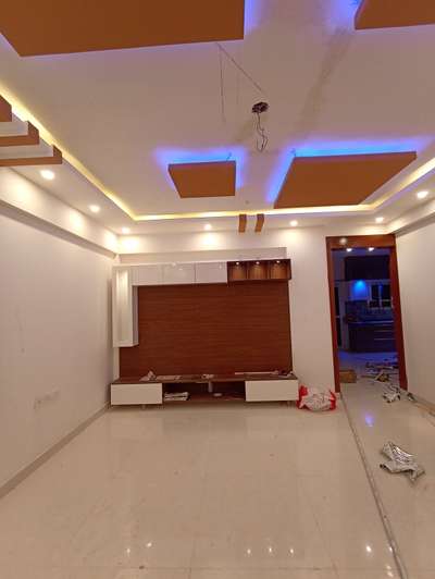Ceiling, Living, Lighting, Flooring, Storage Designs by Interior Designer Arun cc, Bengaluru | Kolo