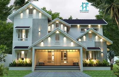 Exterior, Lighting Designs by Civil Engineer Praise Mjoy, Thrissur | Kolo