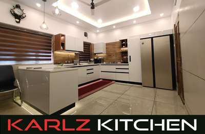 Ceiling, Kitchen, Lighting, Storage Designs by Interior Designer KARLZ  kitchen and interiors, Kozhikode | Kolo
