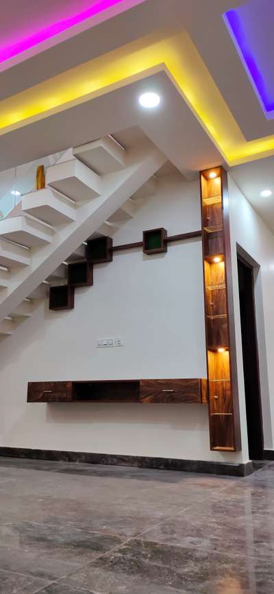 Ceiling, Lighting, Storage, Staircase Designs by Carpenter praveen p, Thiruvananthapuram | Kolo
