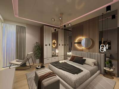 Furniture, Lighting, Storage, Bedroom Designs by Interior Designer Nirmal Madhu, Thrissur | Kolo