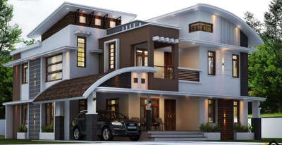 Exterior, Lighting Designs by Contractor Thrissur  PLAKKAL BUILDERS, Thrissur | Kolo