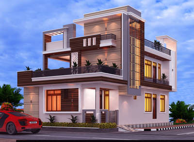 Exterior, Lighting Designs by 3D & CAD hyper studio design, Jaipur | Kolo