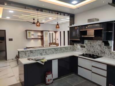 Kitchen, Lighting, Storage Designs by Civil Engineer Manu jagannivasan, Thiruvananthapuram | Kolo