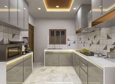 Kitchen, Lighting, Storage Designs by Interior Designer Kokken Design Official, Delhi | Kolo