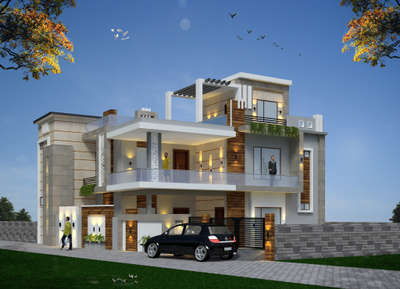 Exterior, Lighting Designs by 3D & CAD Mr Amit Arya, Panipat | Kolo